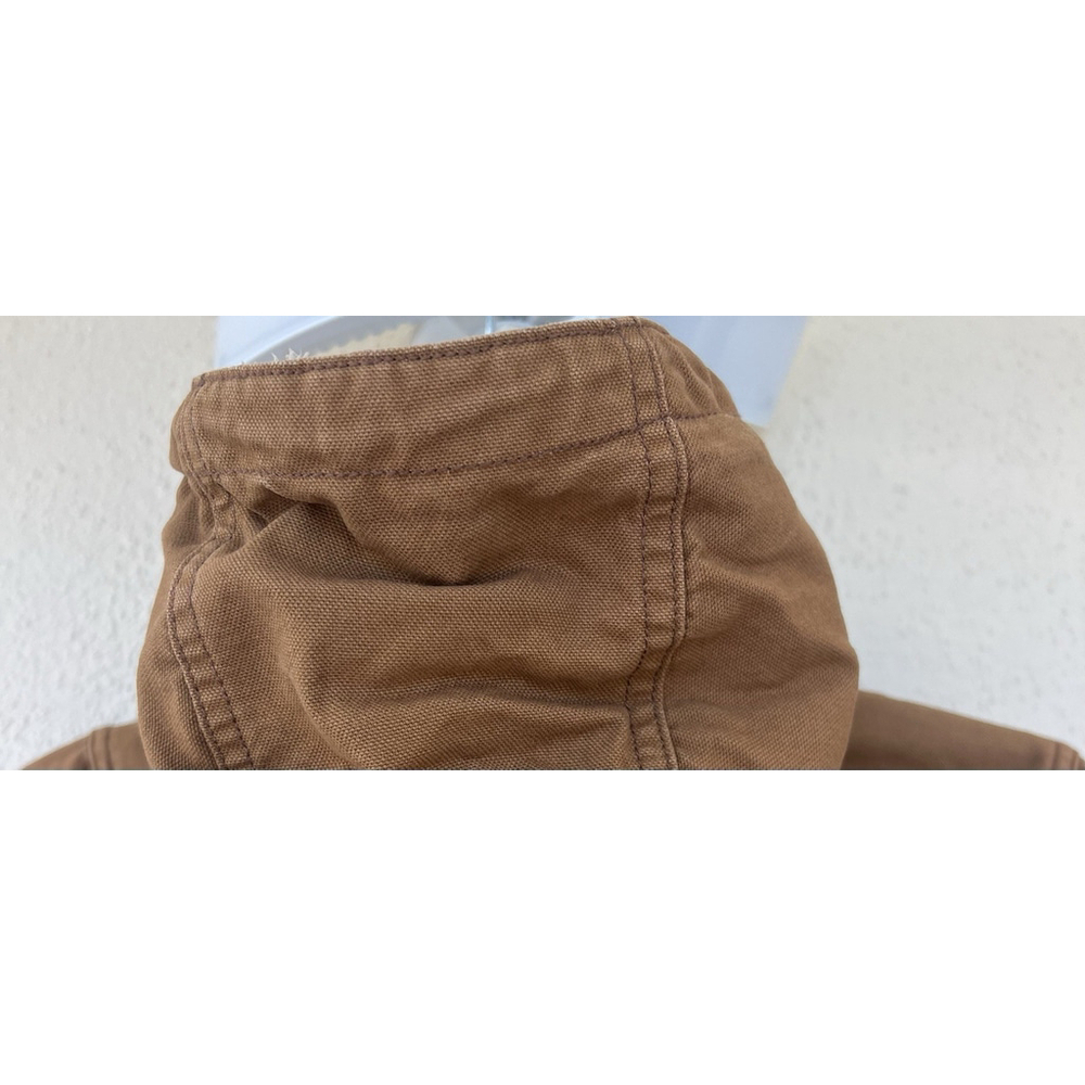 Patagonia Prairie Dawn Jacket Women’s Brown Hooded Organic Cotton Barn Chore - Picture 8 of 14